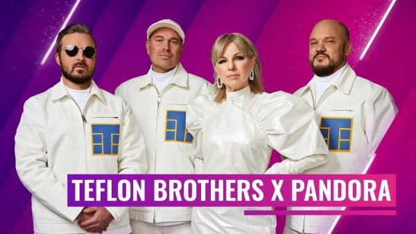 Teflon Brothers yhtye yhdessä artistin Pandora kanssa